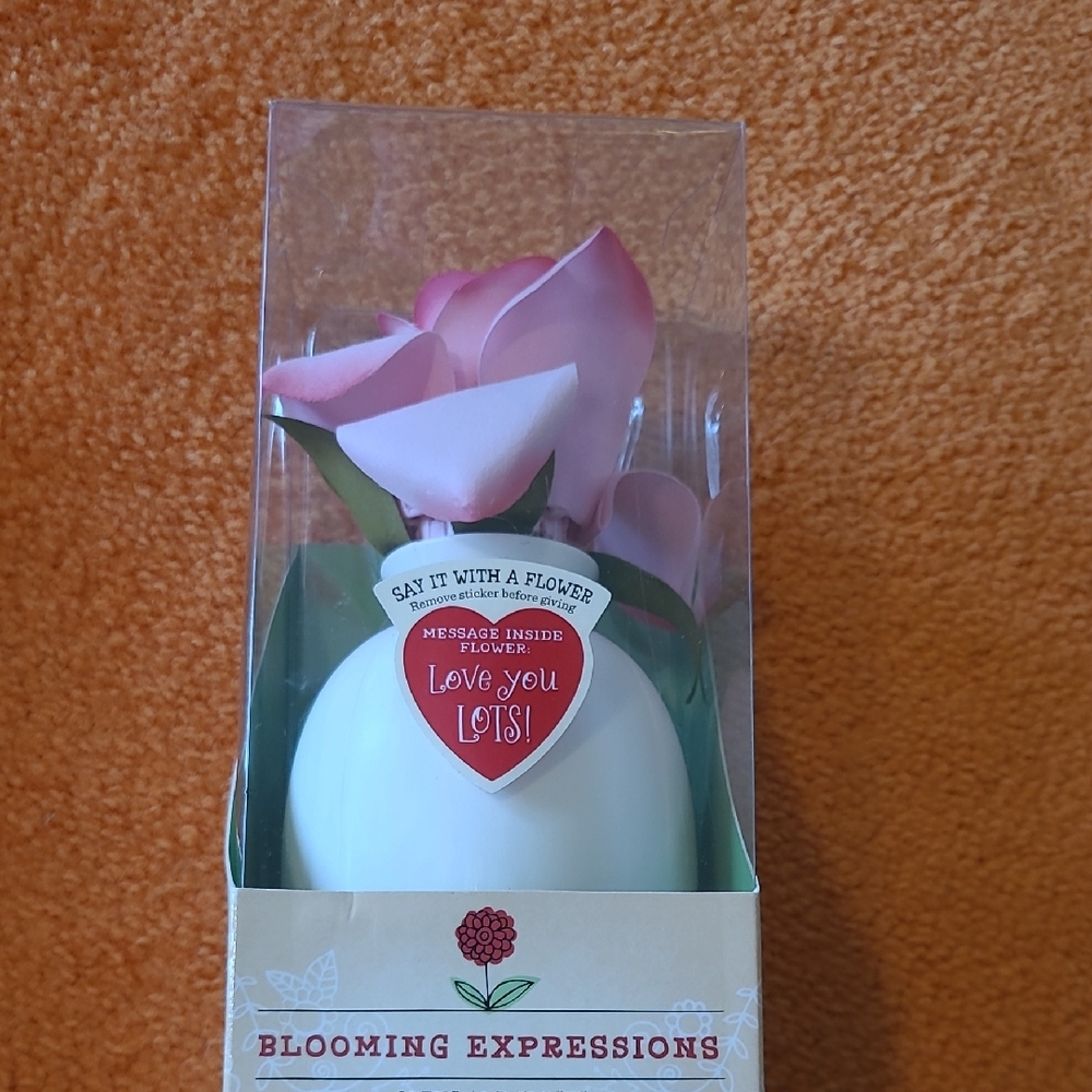 Hallmark Blooming Expressions Pink and White Flower